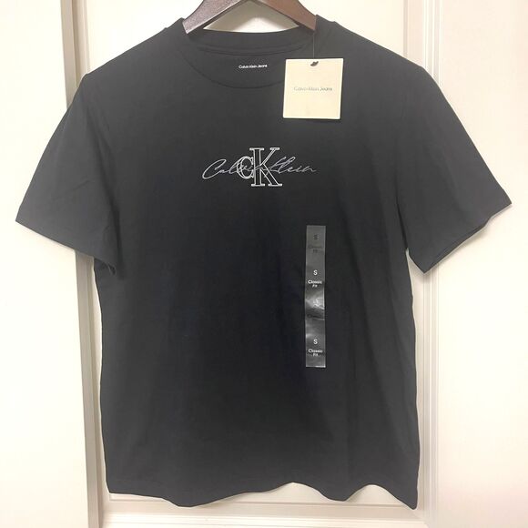 NWT Calvin Klein Jeans Women's black Shadow Graphic Regular Tee Tshirt Size S - Picture 2 of 9